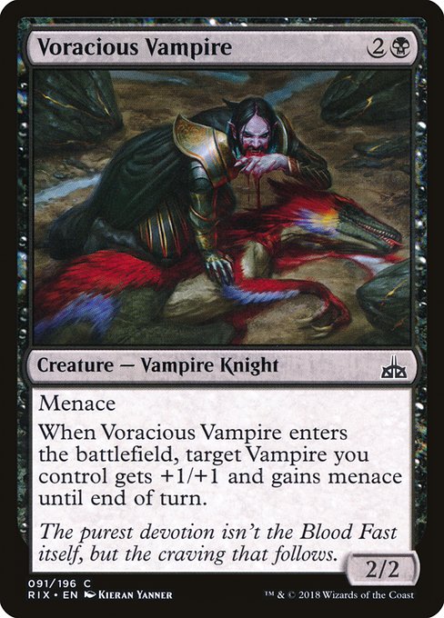 【Foil】【EN】貪食の吸血鬼/Voracious Vampire [RIX] 黒C No.91