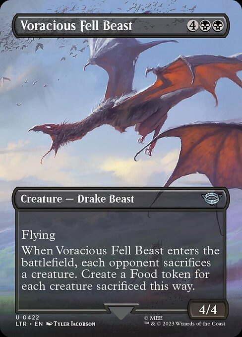 【Foil】【EN】貪欲なる忌まわしき獣/Voracious Fell Beast [LTR] 黒U No.422