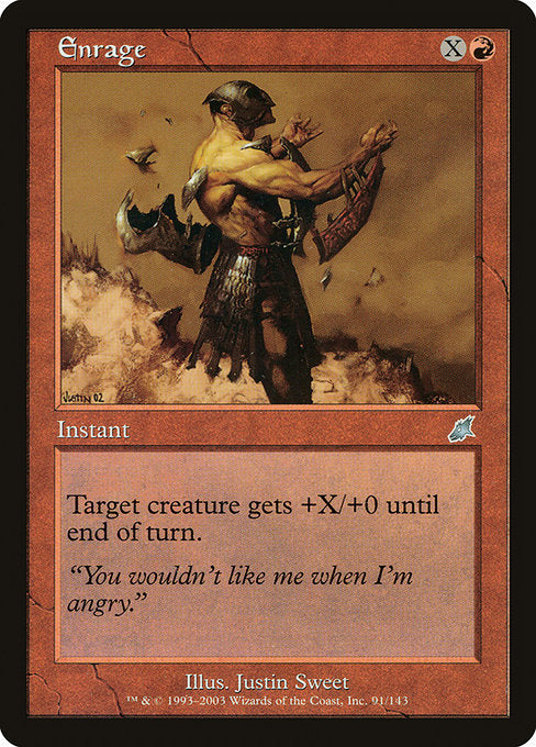 【Foil】【EN】怒髪天/Enrage [SCG] 赤U No.91