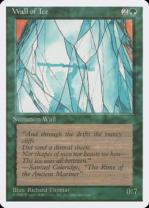 【EN】氷の壁/Wall of Ice [4ED] 緑U No.283