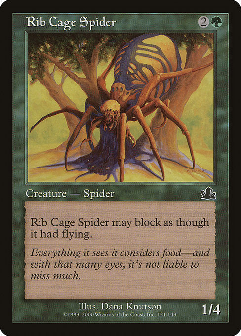 【Foil】【EN】あばら蜘蛛/Rib Cage Spider [PCY] 緑C No.121