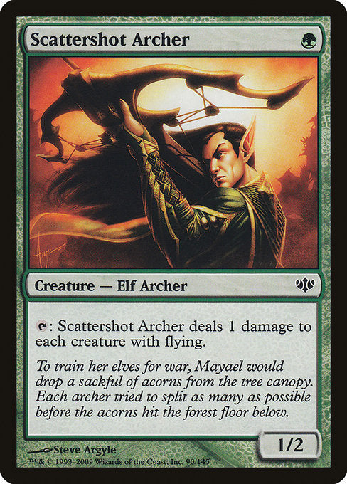 【Foil】【EN】散弾の射手/Scattershot Archer [CON] 緑C No.90