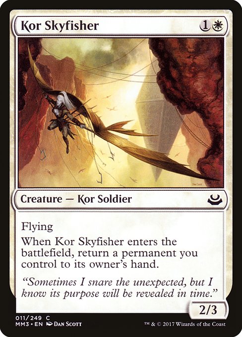 【Foil】【EN】コーの空漁師/Kor Skyfisher [MM3] 白C No.11