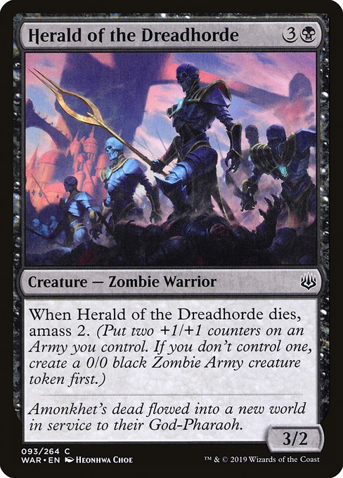 【EN】戦慄衆の先駆け/Herald of the Dreadhorde [WAR] 黒C No.93