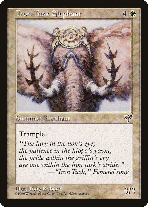 【EN】鉄の象牙/Iron Tusk Elephant [MIR] 白U No.22
