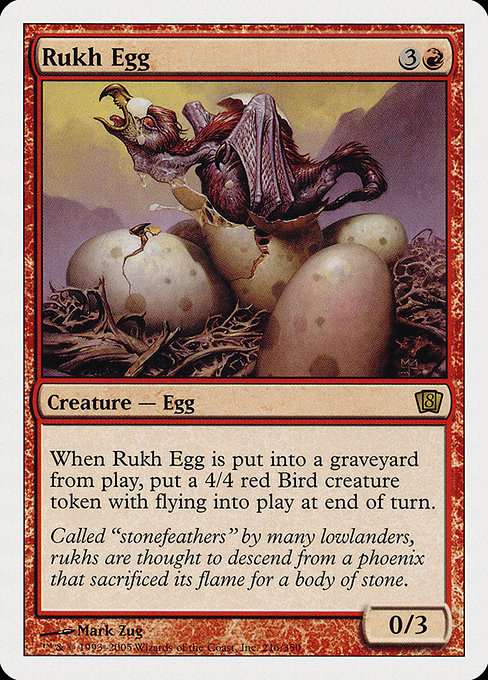 【EN】ルフ鳥の卵/Rukh Egg [8ED] 赤R No.216