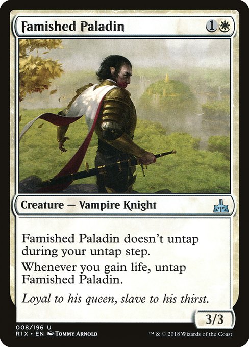【Foil】【EN】飢えた聖騎士/Famished Paladin [RIX] 白U No.8