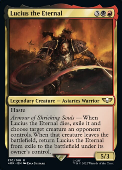 【Foil】【EN】Lucius the Eternal [40K] 金R No.130★