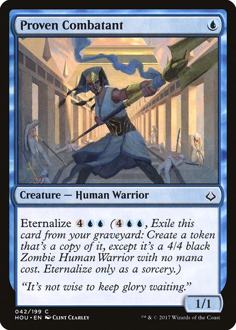 【Foil】【EN】実績ある戦闘員/Proven Combatant [HOU] 青C No.42