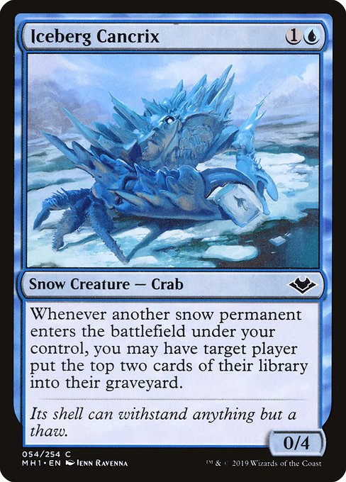 【Foil】【EN】氷山のカンクリックス/Iceberg Cancrix [MH1] 青C No.54