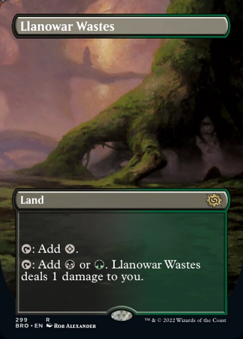 【Foil】【EN】ラノワールの荒原/Llanowar Wastes [BRO] 無R No.299