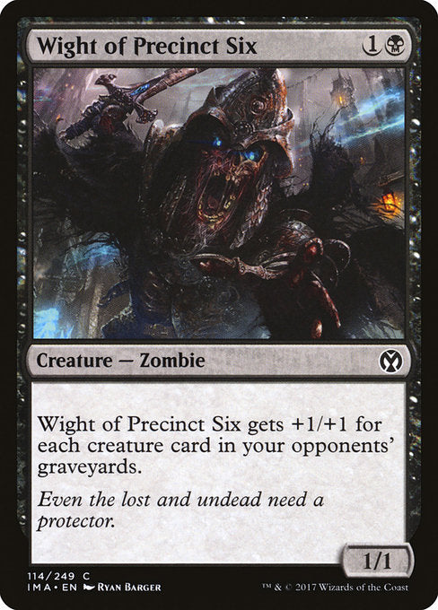 【Foil】【EN】第６管区のワイト/Wight of Precinct Six [IMA] 黒C No.114