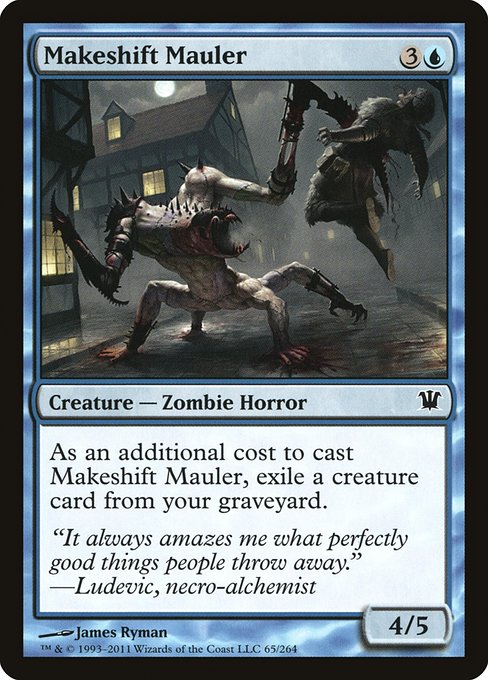 【Foil】【EN】その場しのぎのやっかいもの/Makeshift Mauler [ISD] 青C No.65