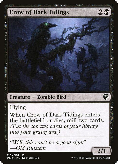 【Foil】【EN】闇告げカラス/Crow of Dark Tidings [CMR] 黒C No.115