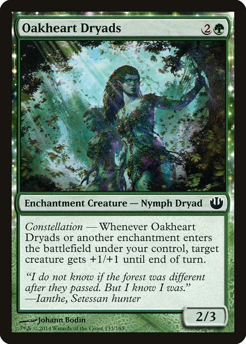 【Foil】【EN】樫心のドライアド/Oakheart Dryads [JOU] 緑C No.133