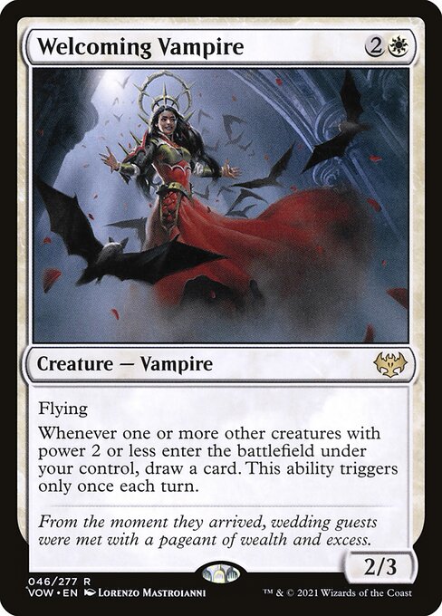 【Foil】【EN】歓迎する吸血鬼/Welcoming Vampire [VOW] 白R No.46