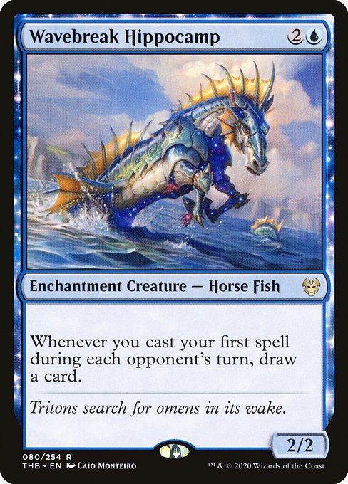 【Foil】【EN】波破りの海馬/Wavebreak Hippocamp [THB] 青R No.80