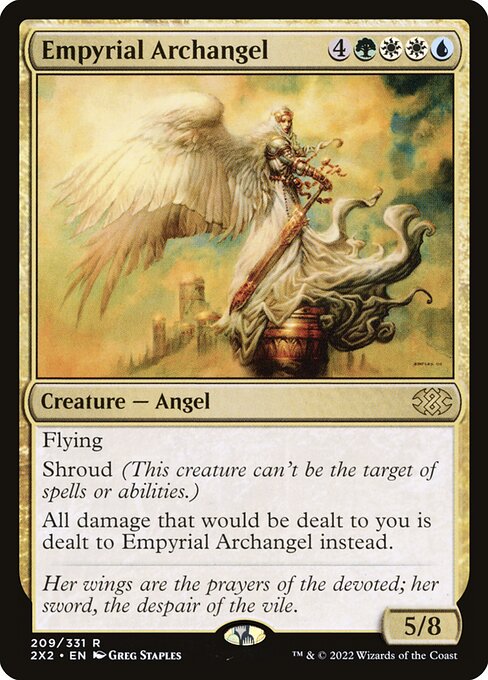 【Foil】【EN】浄火の大天使/Empyrial Archangel [2X2] 金R No.209