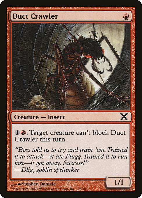 【Foil】【EN】暗渠を這うもの/Duct Crawler [10E] 赤C No.198