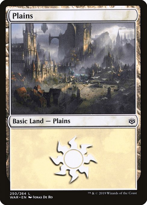 【Foil】【EN】平地/Plains [WAR] 無C No.250