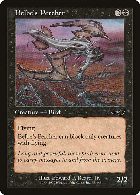 【Foil】【EN】ベルベイの怪鳥/Belbe's Percher [NEM] 黒C No.53