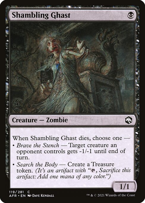 【Foil】【EN】よろめく怪異/Shambling Ghast [AFR] 黒C No.119