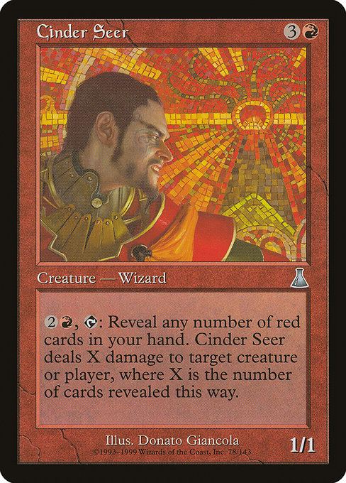 【Foil】【EN】燃えがらの予見者/Cinder Seer [UDS] 赤U No.78