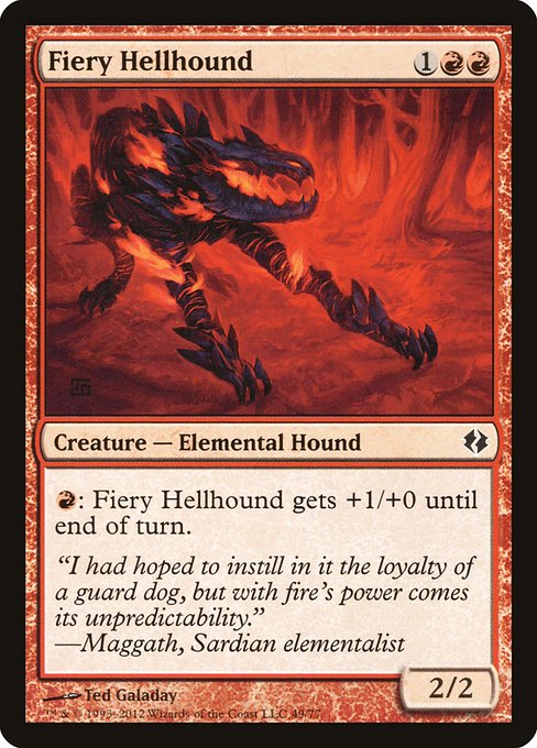 【EN】焦熱のヘルハウンド/Fiery Hellhound [DDI] 赤C No.49