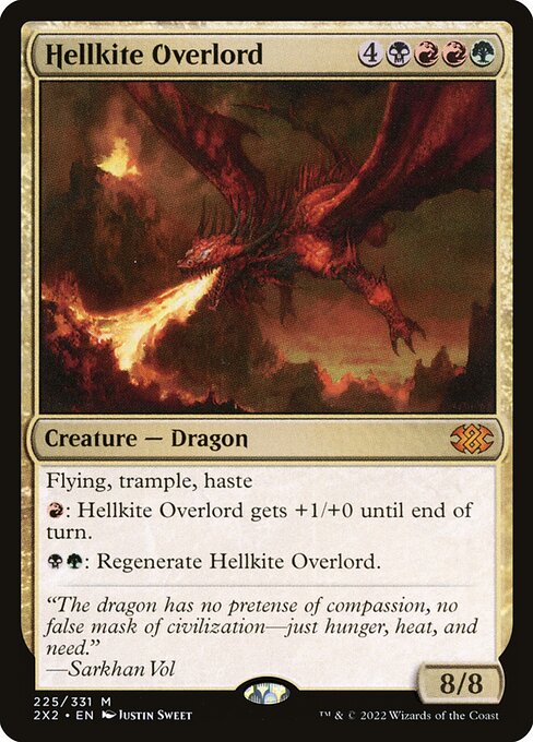 【Foil】【EN】ヘルカイトの首領/Hellkite Overlord [2X2] 金M No.225