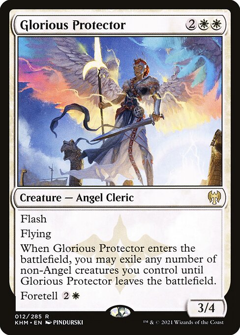 【Foil】【EN】栄光の守護者/Glorious Protector [KHM] 白R No.12