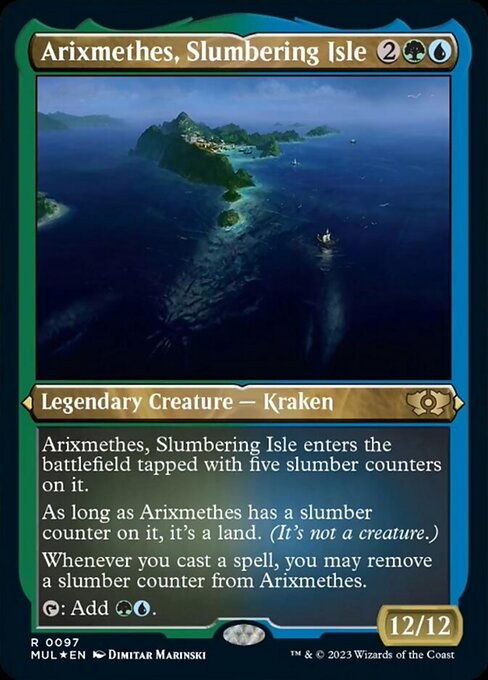 【エッチングFoil】【EN】まどろむ島、アリクスメテス/Arixmethes, Slumbering Isle [MUL] 金R No.97