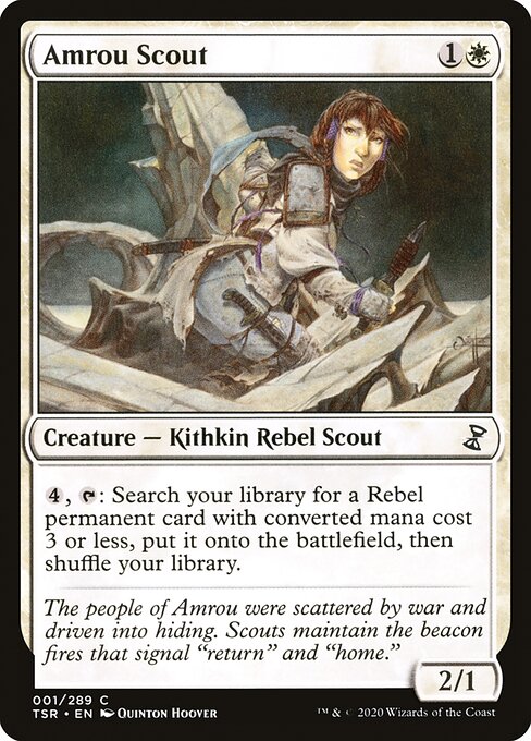 【Foil】【EN】アムローの偵察兵/Amrou Scout [TSR] 白C No.1