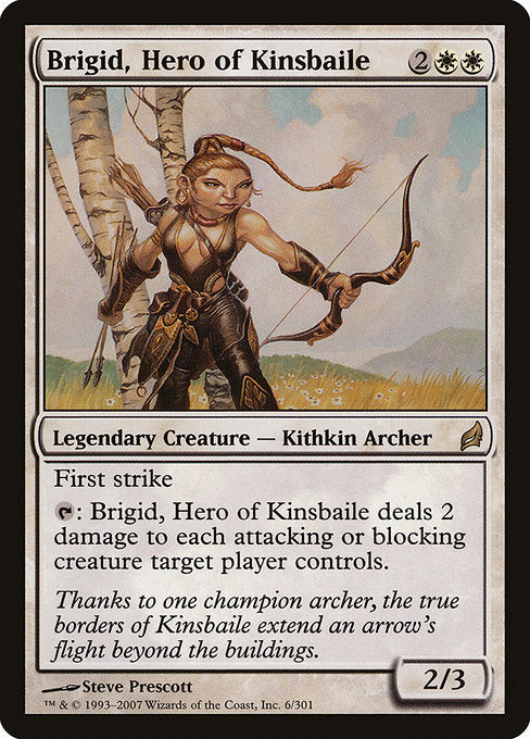 【Foil】【EN】キンズベイルの勇士、ブリジッド/Brigid, Hero of Kinsbaile [LRW] 白R No.6
