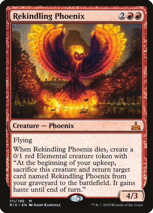 【EN】再燃するフェニックス/Rekindling Phoenix [RIX] 赤M No.111