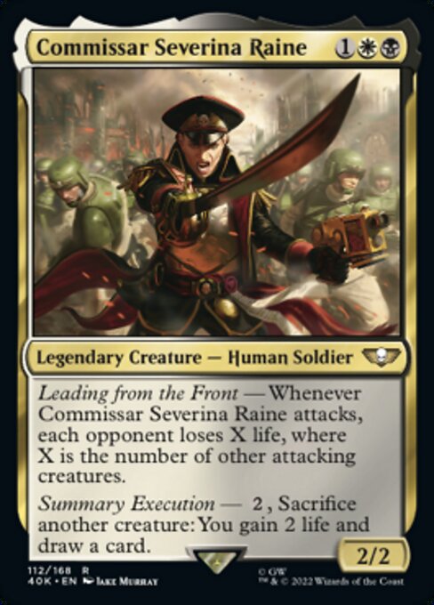 【Foil】【EN】Commissar Severina Raine [40K] 金R No.112★