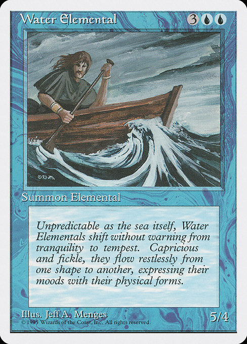 【EN】水の精霊/Water Elemental [4ED] 青U No.115