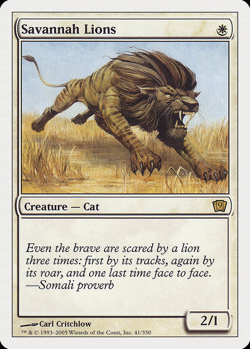 【Foil】【EN】サバンナ・ライオン/Savannah Lions [9ED] 白R No.41