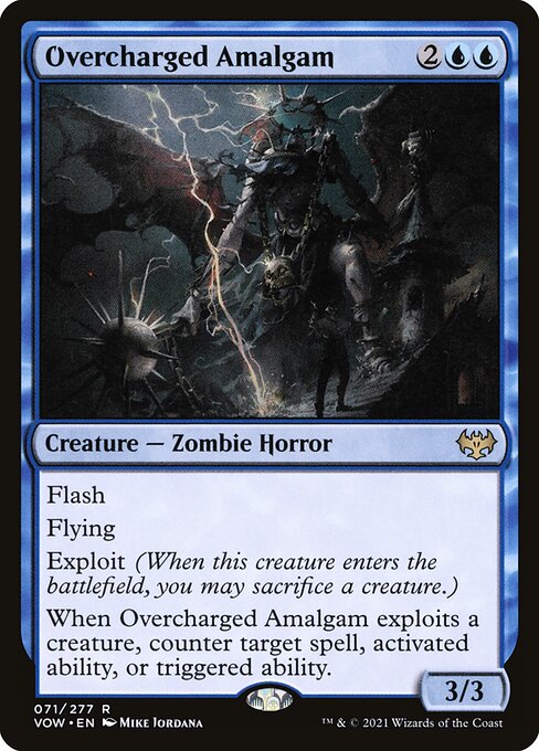 【Foil】【EN】過充電縫合体/Overcharged Amalgam [VOW] 青R No.71