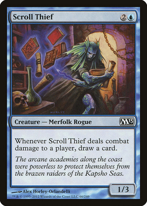 【Foil】【EN】巻物泥棒/Scroll Thief [M13] 青C No.66