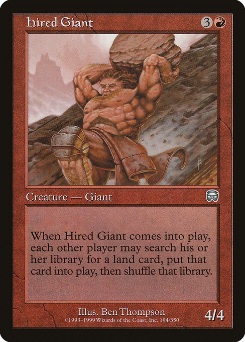 【Foil】【EN】雇われ巨人/Hired Giant [MMQ] 赤U No.194