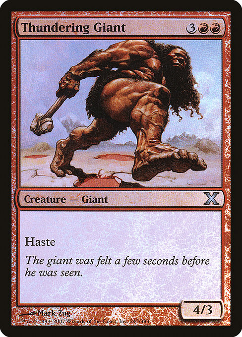 【Foil】【EN】轟きの巨人/Thundering Giant [10E] 赤U No.243★