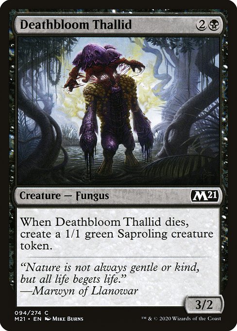 【Foil】【EN】死花のサリッド/Deathbloom Thallid [M21] 黒C No.94