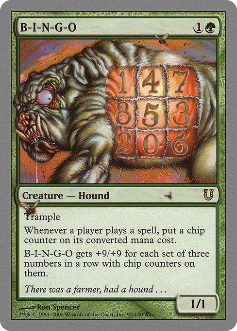 【Foil】【EN】B-I-N-G-O [UNH] 緑R No.92