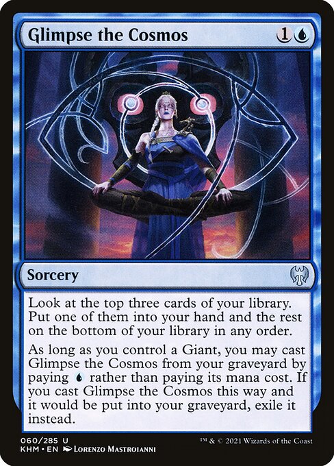【Foil】【EN】星界の瞥見/Glimpse the Cosmos [KHM] 青U No.60