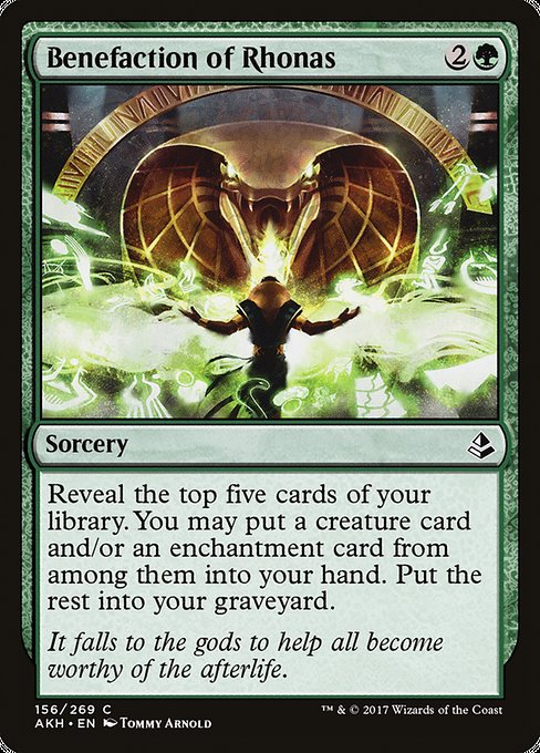 【Foil】【EN】ロナスの施し/Benefaction of Rhonas [AKH] 緑C No.156