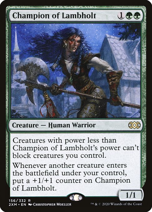 【EN】ラムホルトの勇者/Champion of Lambholt [2XM] 緑R No.156