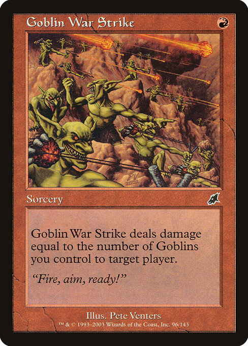 【Foil】【EN】ゴブリンの集中攻撃/Goblin War Strike [SCG] 赤C No.96