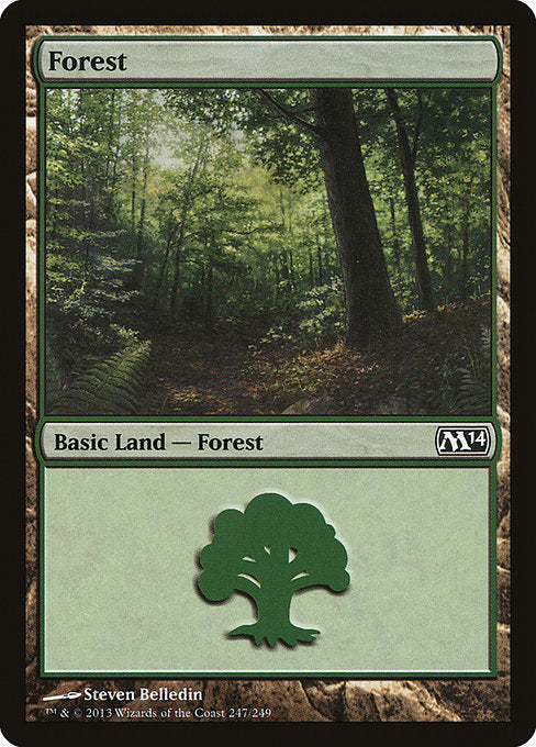 【Foil】【EN】森/Forest [M14] 無C No.247