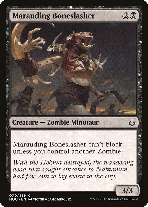 【Foil】【EN】無法の斬骨鬼/Marauding Boneslasher [HOU] 黒C No.70