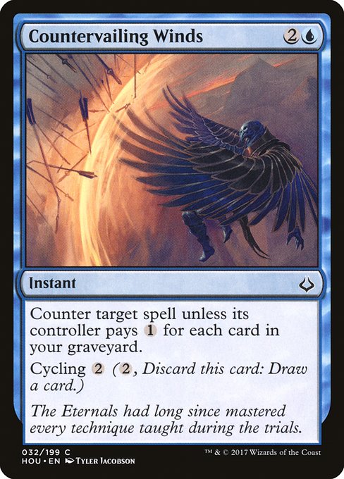 【Foil】【EN】相殺の風/Countervailing Winds [HOU] 青C No.32